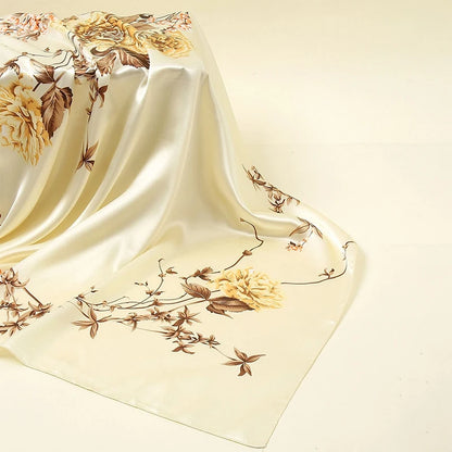 Regal Luxe Satin Silk Scarf