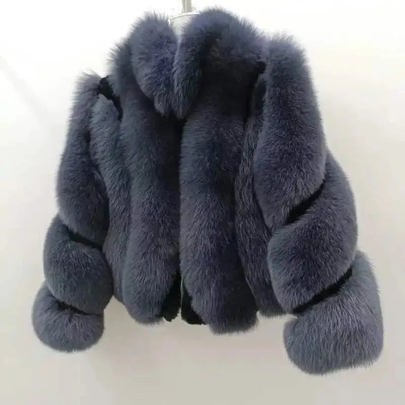 Pressure Applied Genuine Fox Fur Coat