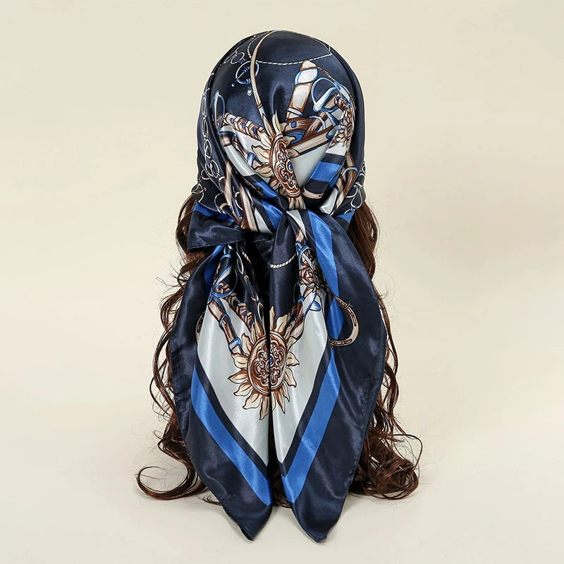 Regal Luxe Satin Silk Scarf