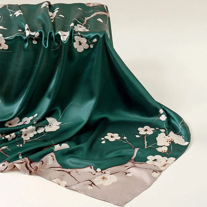 Regal Luxe Satin Silk Scarf