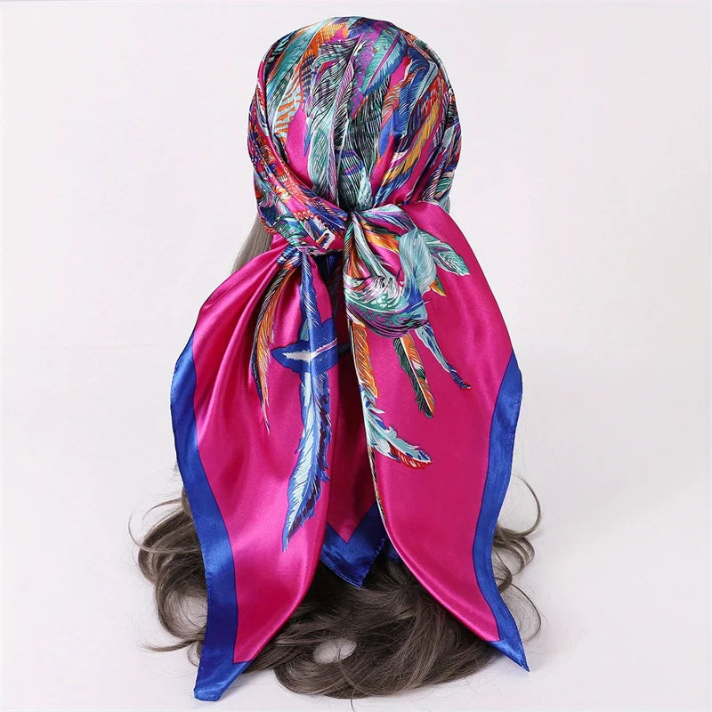 Regal Luxe Satin Silk Scarf