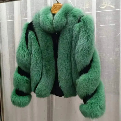 Pressure Applied Genuine Fox Fur Coat