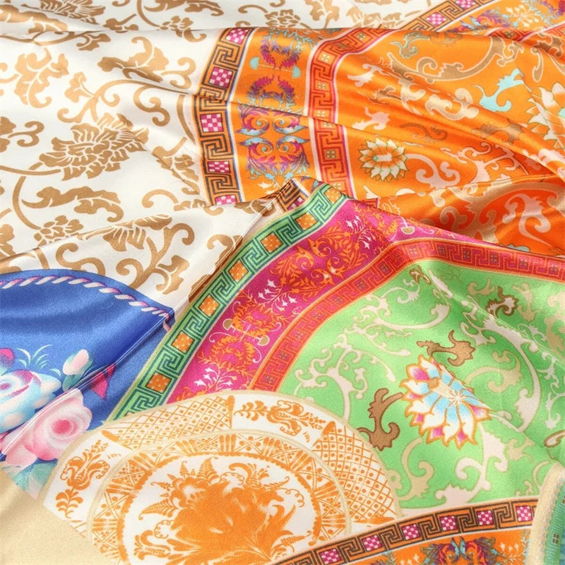 Regal Luxe Satin Silk Scarf