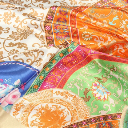 Regal Luxe Satin Silk Scarf