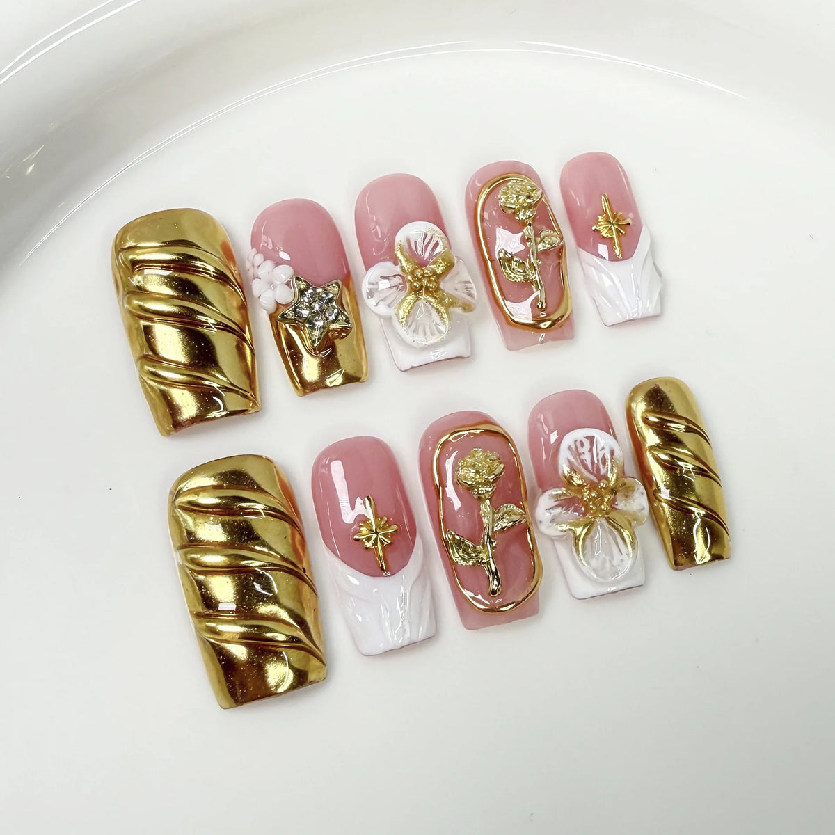 Golden Hour Press-On Nails