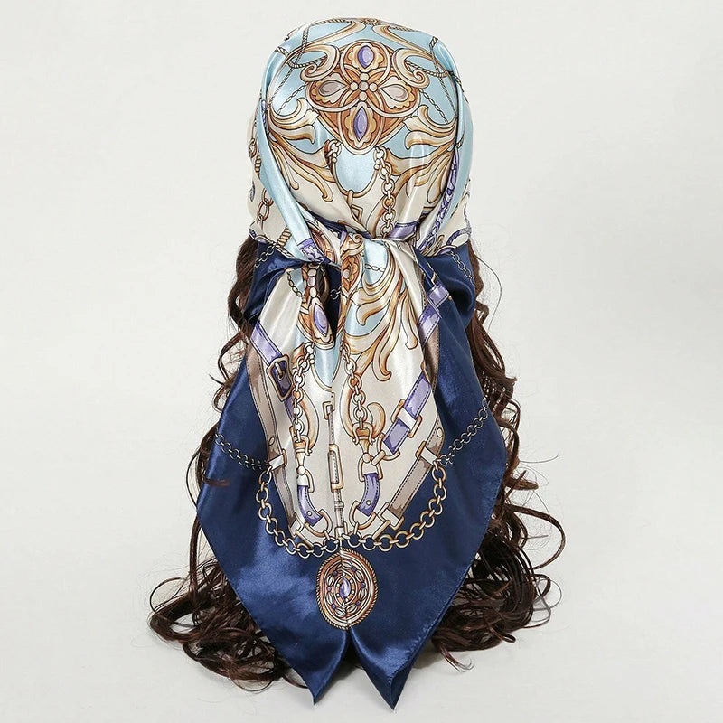Regal Luxe Satin Silk Scarf