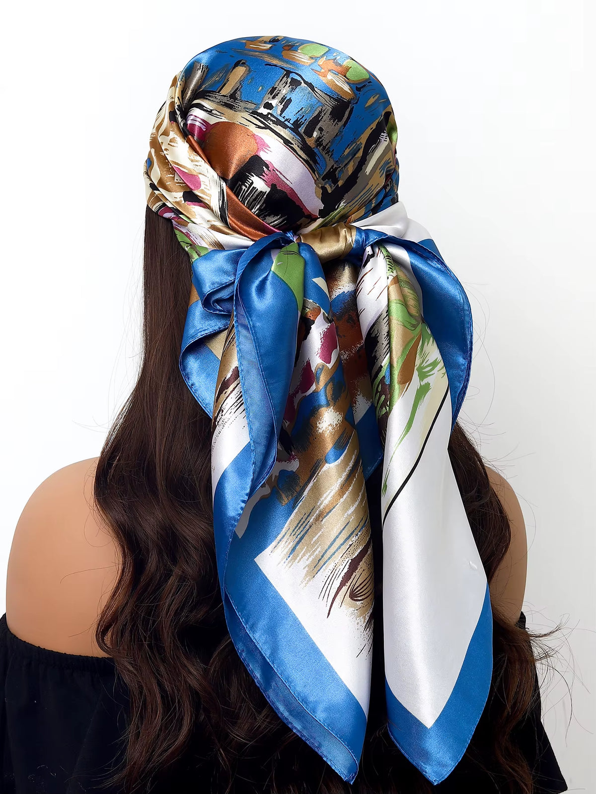 Couture Chaos Satin Colorful Scarf