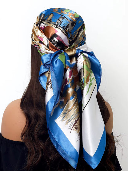 Couture Chaos Satin Colorful Scarf