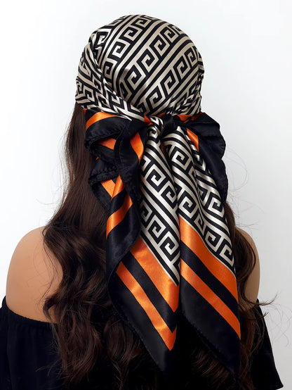 Couture Chaos Satin Colorful Scarf