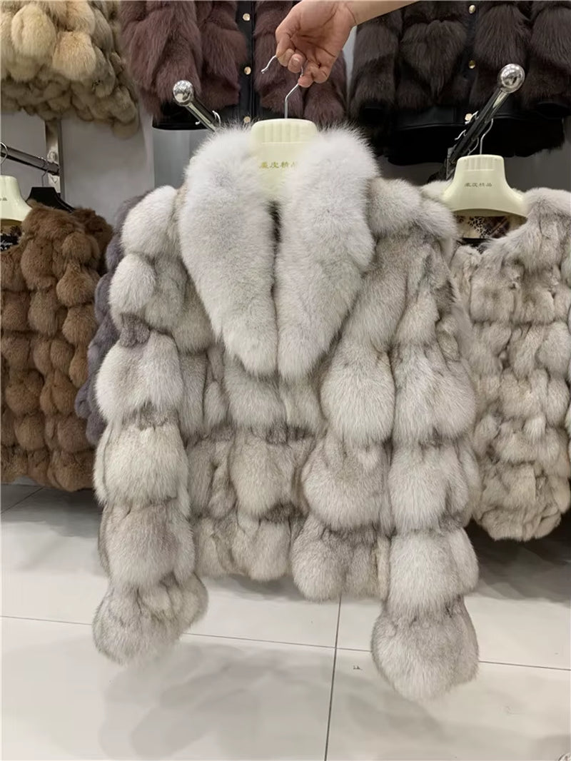 Cold Season Luxe: Genuine Fox Fur Coat | Regal & Reckless Exclusive (Plus Size Available)