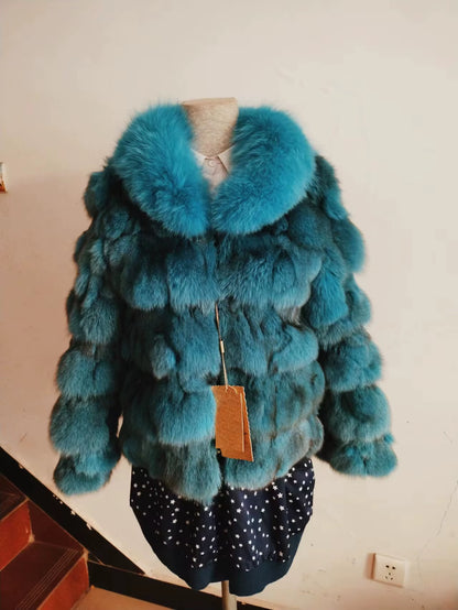 Cold Season Luxe: Genuine Fox Fur Coat | Regal & Reckless Exclusive (Plus Size Available)