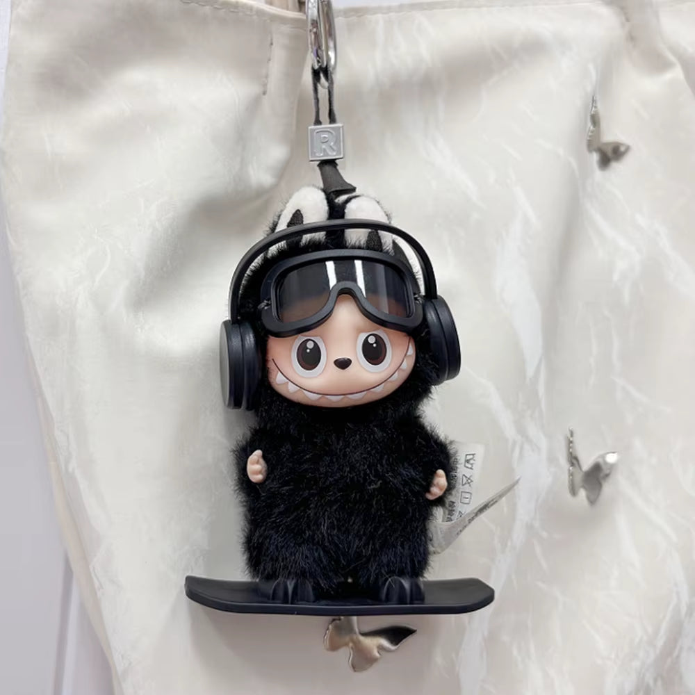 Labubu Doll Ski Set – Gear Up with Goggles, Earphones & Ski Board