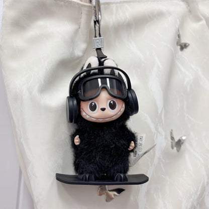 Labubu Doll Ski Set – Gear Up with Goggles, Earphones & Ski Board