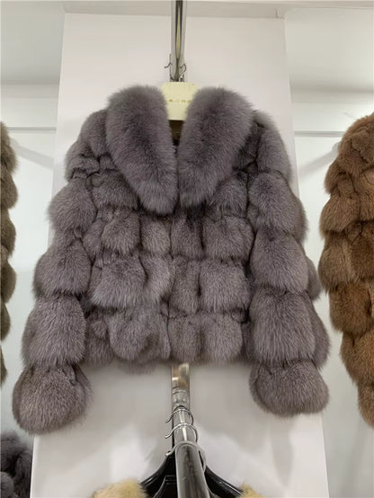 Cold Season Luxe: Genuine Fox Fur Coat | Regal & Reckless Exclusive (Plus Size Available)