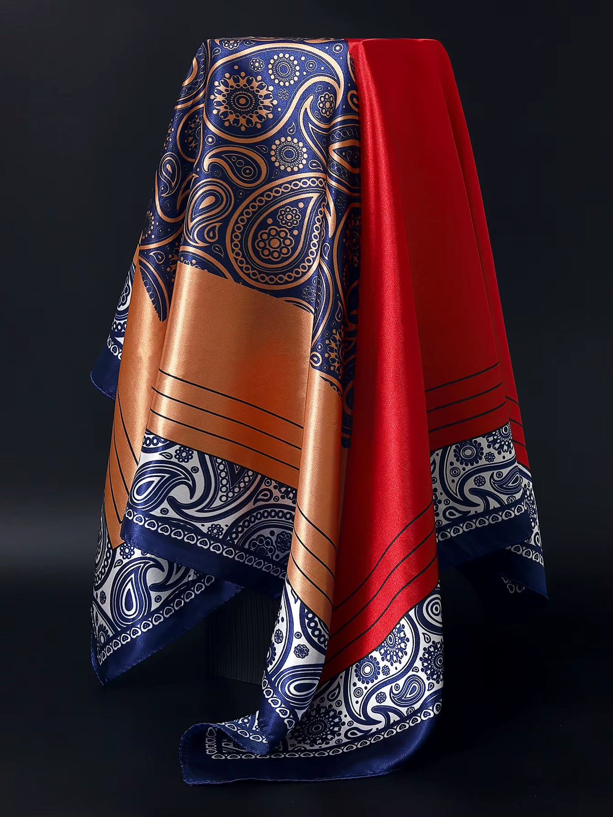 Couture Chaos Satin Colorful Scarf
