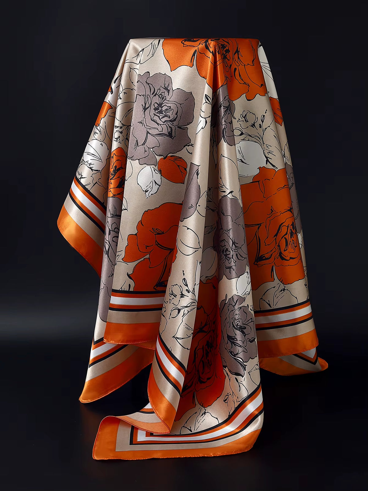 Couture Chaos Satin Colorful Scarf