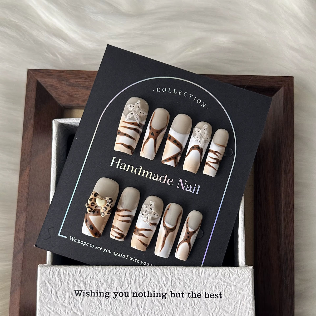 Handmade Luxury Press-On Nails – 10pcs Statement Set