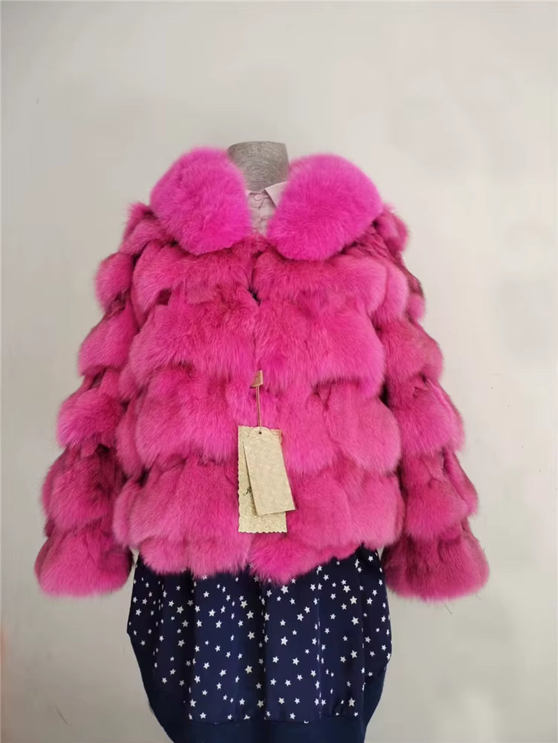 Cold Season Luxe: Genuine Fox Fur Coat | Regal & Reckless Exclusive (Plus Size Available)