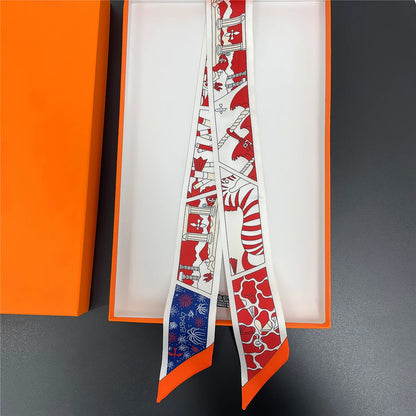 Premium Silk Twilly Ribbon for Hair, Handbags, and Accessories