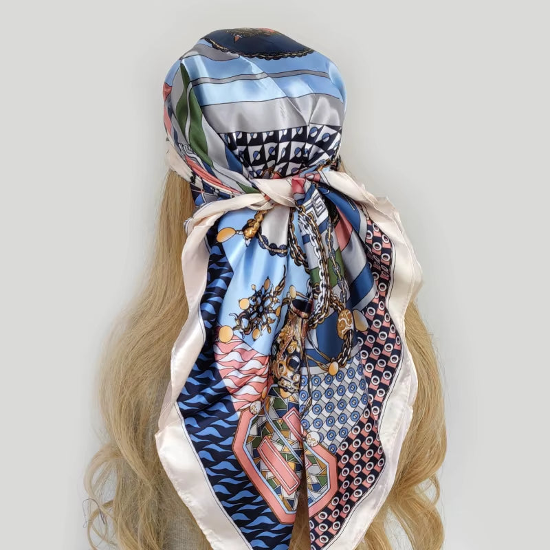 Couture Chaos Satin Colorful Scarf