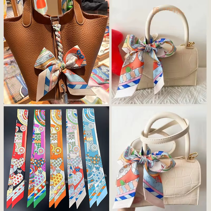 Premium Silk Twilly Ribbon for Hair, Handbags, and Accessories