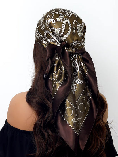 Couture Chaos Satin Colorful Scarf