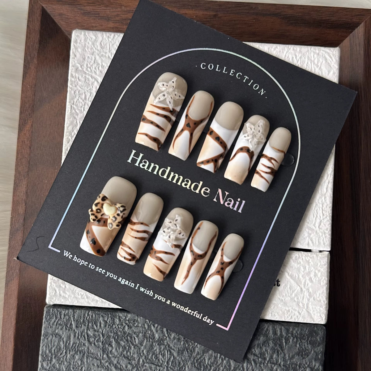 Handmade Luxury Press-On Nails – 10pcs Statement Set