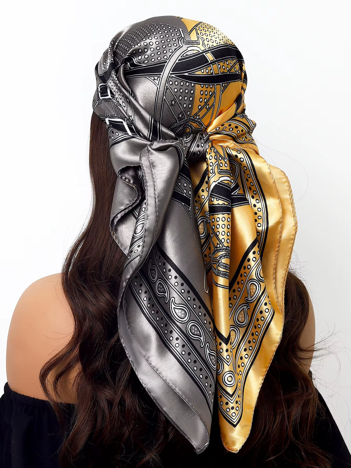 Couture Chaos Satin Colorful Scarf