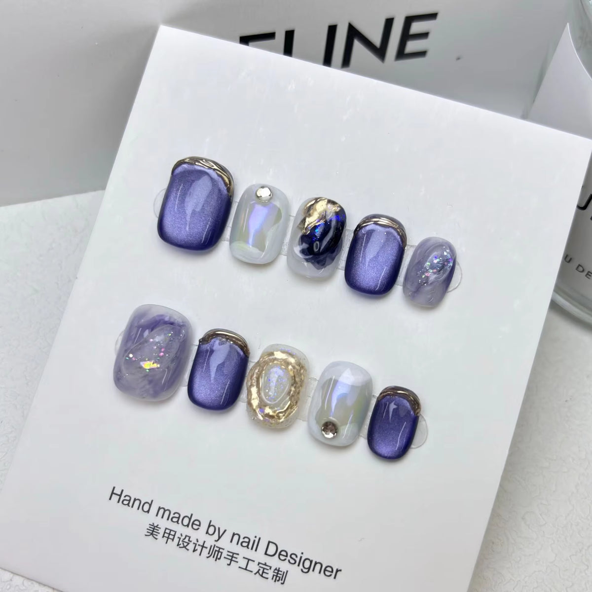 Regal & Reckless Dreamscape Blue Nails – Glossy Short Press-On Collection
