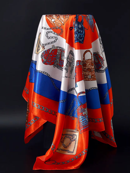 Couture Chaos Satin Colorful Scarf