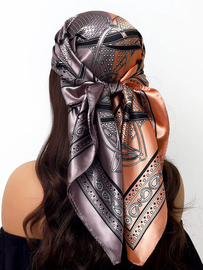 Couture Chaos Satin Colorful Scarf