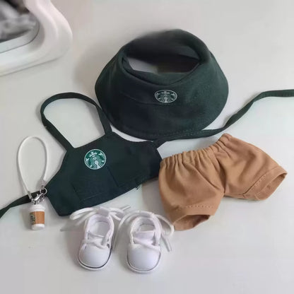 Caffeine Chic – Labubu ‘Starr Bucks’ Outfit & Mini Accessories
